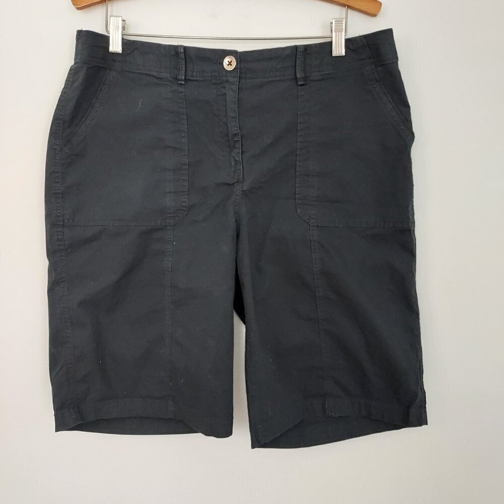 Chico's  Black Bermuda Shorts Size 12
